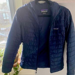 Patagonia Navy Nano Puff Jacket with Hood